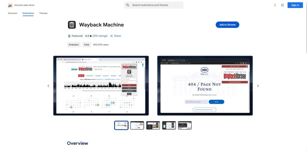 wayback machine chrome extension bizaen